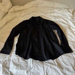 Croft & Barrow Men’s M Black Long Sleeve Button Down Shirt 15.5-16 34/35 Work